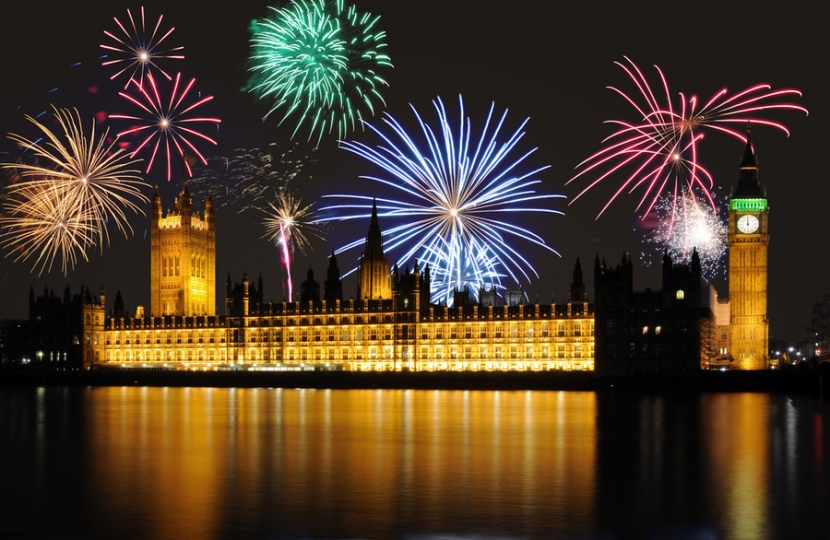 Fireworks over Westminster